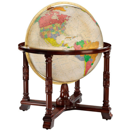 Replogle Diplomat 32 - Inch Antique Ocean Illuminated Floor Globe - Floor Globes - GlobeStore.com - 65225
