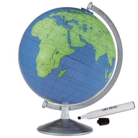 Replogle Geographer 12 - Inch Write - and - Erase Desktop Globe - Globes for Kids - GlobeStore.com - 81506