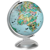 Replogle Globe 4 Kids 10-inch illuminated desktop globe with silver plastic stand