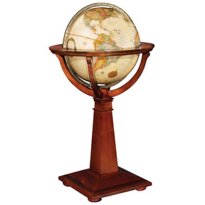 Replogle Logan 16 - Inch Antique Ocean Floor Globe with Inlaid Wood Stand - Floor Globes - GlobeStore.com - 22727