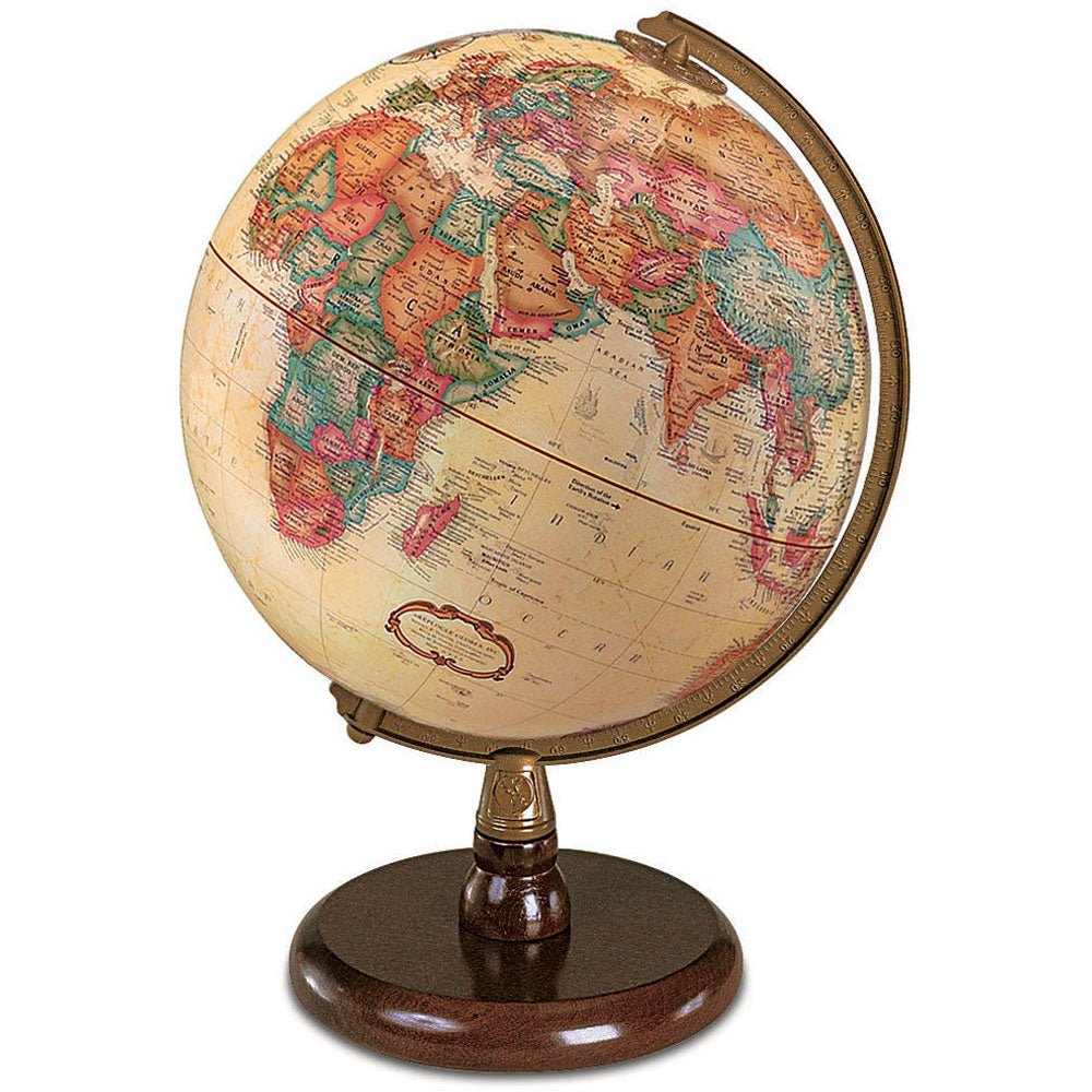 Replogle Quincy 9 - Inch Antique Ocean Raised Relief Desktop Globe - Desk Globes - GlobeStore.com - 51510