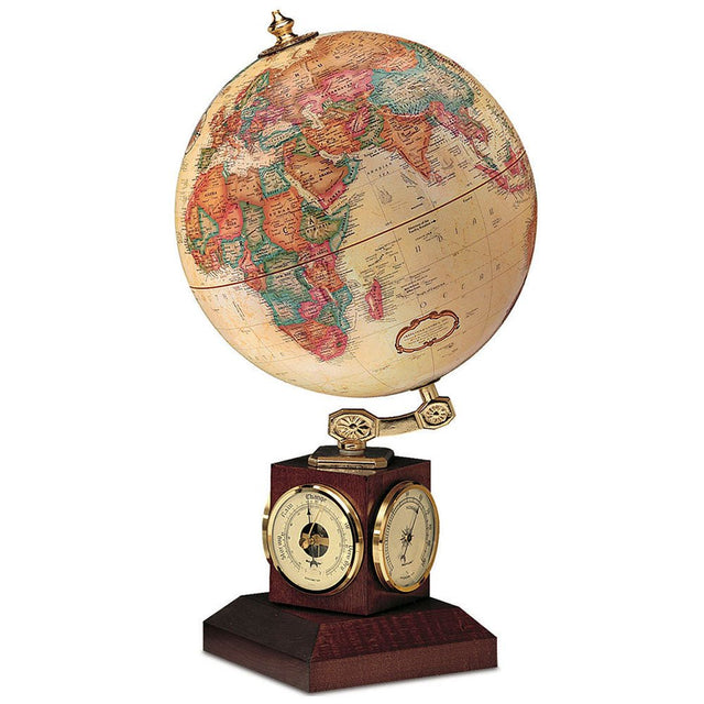Replogle Weather Watch 9 - Inch Antique Ocean Desktop Globe (Thermometer, Barometer, Hygrometer) - Desk Globes - GlobeStore.com - 51403
