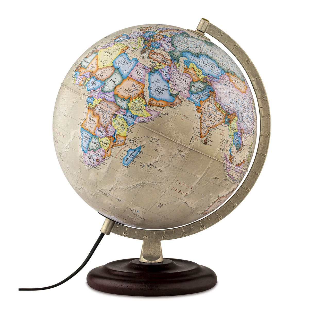 Waypoint Geographic Ambassador Plus 12 - Inch Illuminated Desktop Globe - Desk Globes - GlobeStore.com - WP21007