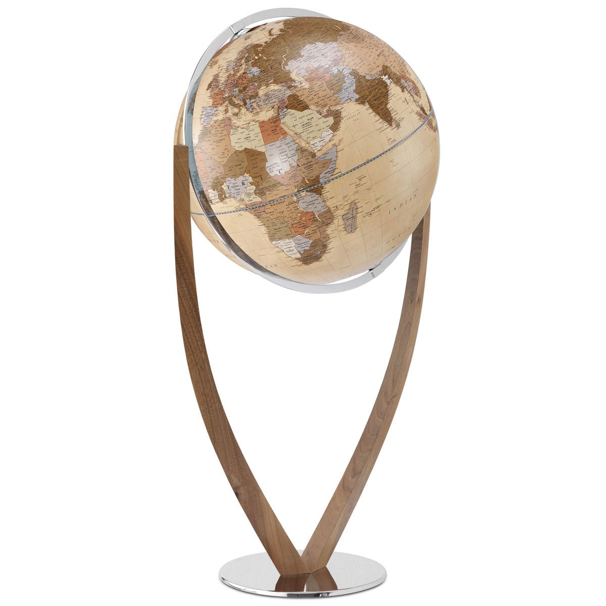 Waypoint Geographic Versus 24 - Inch Floor Standing Globe with Walnut "V" Stand - Floor Globes - GlobeStore.com - WP61121