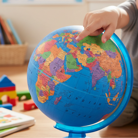 Replogle Adventurer 12 - Inch Blue Ocean Raised Relief Desktop Globe - Globes for Kids - GlobeStore.com - 37500