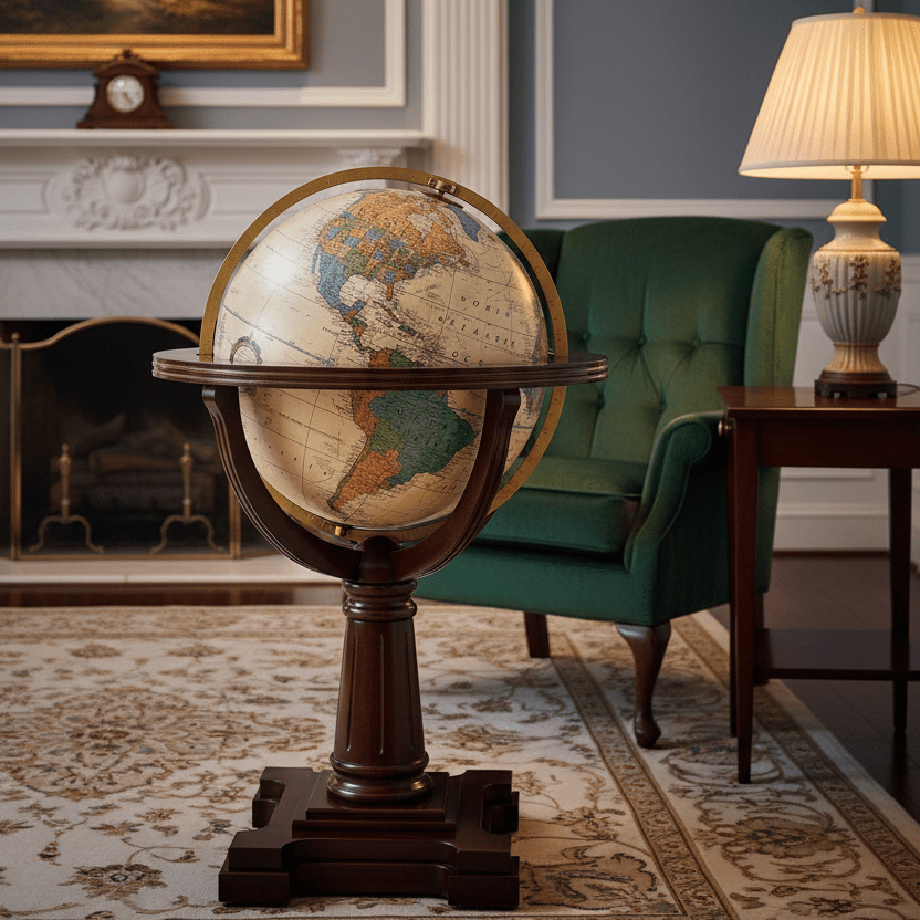 Replogle Annapolis 20 - Inch Antique Ocean Illuminated Floor Globe (Limited Edition) - Floor Globes - GlobeStore.com - 65006