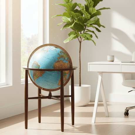 Replogle Austin 16 - Inch Blue Ocean Illuminated Floor Globe - Floor Globes - GlobeStore.com - 64144