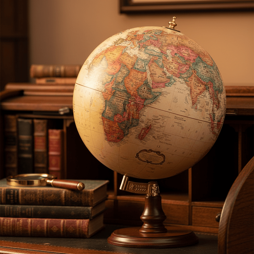 Replogle Cranbrook 12 - Inch Antique Ocean Raised Relief Desktop Globe - Desk Globes - GlobeStore.com - 31400
