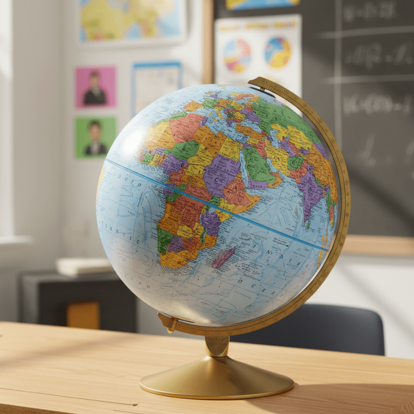 Replogle Explorer 12 - Inch Blue Ocean Raised Relief Desktop Globe - Globes for Kids - GlobeStore.com - 30501
