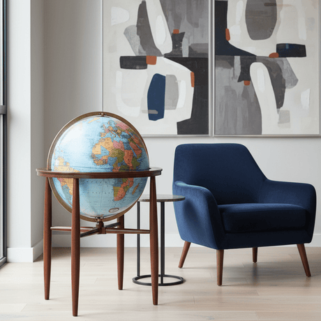 Replogle Finley 20 - Inch Blue Ocean Illuminated Floor Globe - Floor Globes - GlobeStore.com - 65132