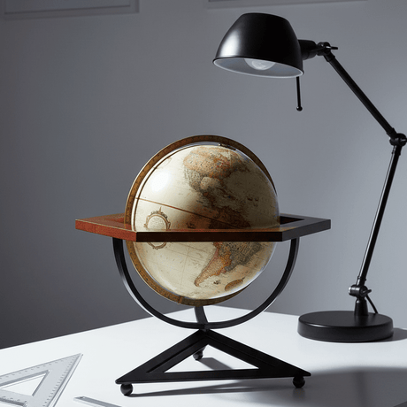 Replogle Hexagon 12 - Inch Antique Ocean Desktop Globe (Frank Lloyd Wright Collection) - Desk Globes - GlobeStore.com - 31821