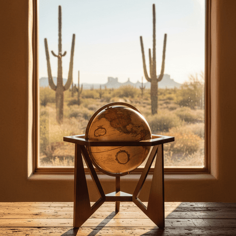 Replogle San Marcos 12 - Inch Antique Ocean Desktop Globe (Frank Lloyd Wright Collection) - Desk Globes - GlobeStore.com - 31819