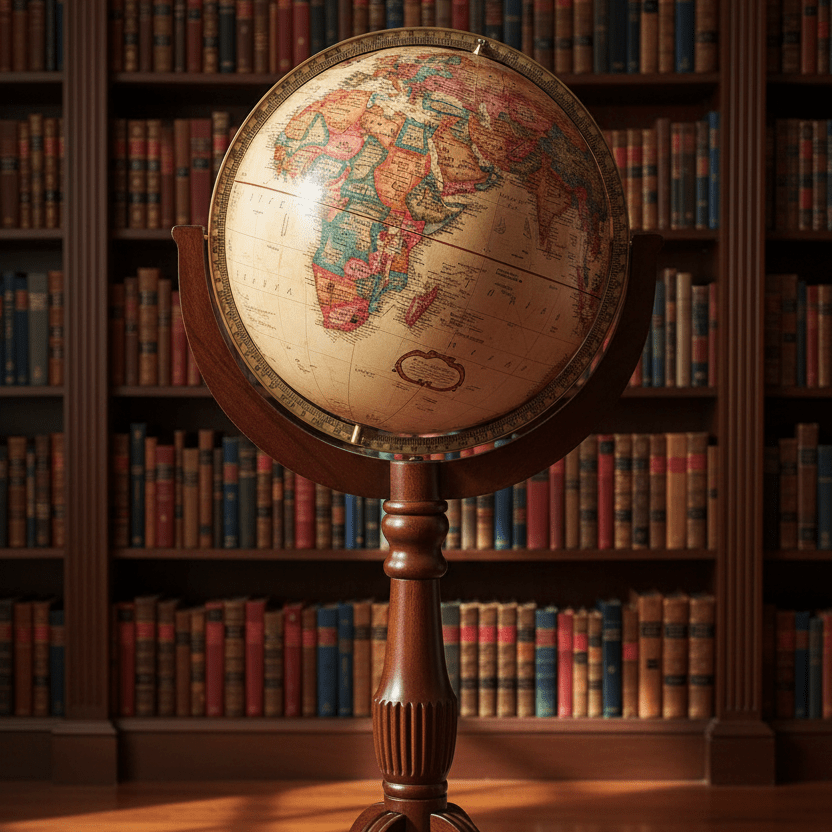 Replogle Sherbrooke II 16 - Inch Antique Ocean Floor Globe - Floor Globes - GlobeStore.com - 22716