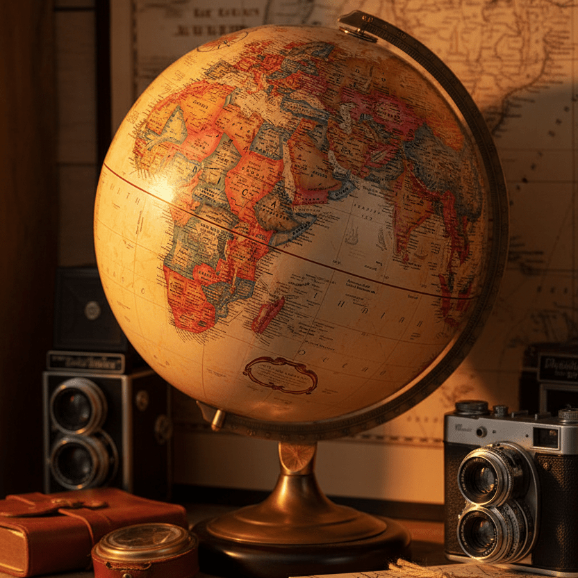 Replogle Sierra 12 - Inch Antique Ocean Raised Relief Desktop Globe - Desk Globes - GlobeStore.com - 31516