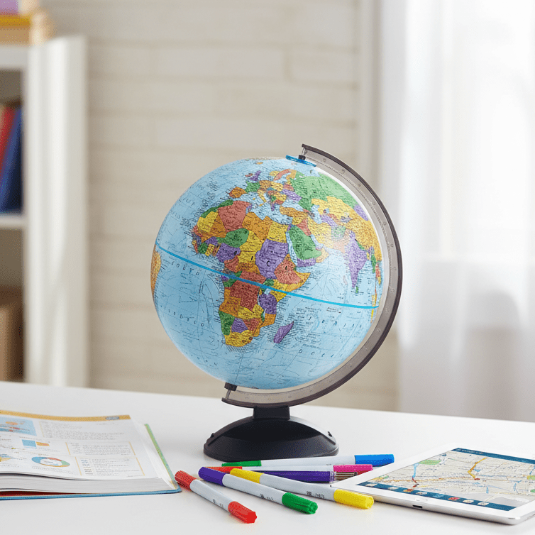 Replogle Traveler 12 - Inch Blue Ocean Raised Relief Desktop Globe - Globes for Kids - GlobeStore.com - 30513
