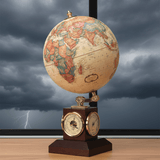 Replogle Weather Watch 9 - Inch Antique Ocean Desktop Globe (Thermometer, Barometer, Hygrometer) - Desk Globes - GlobeStore.com - 51403