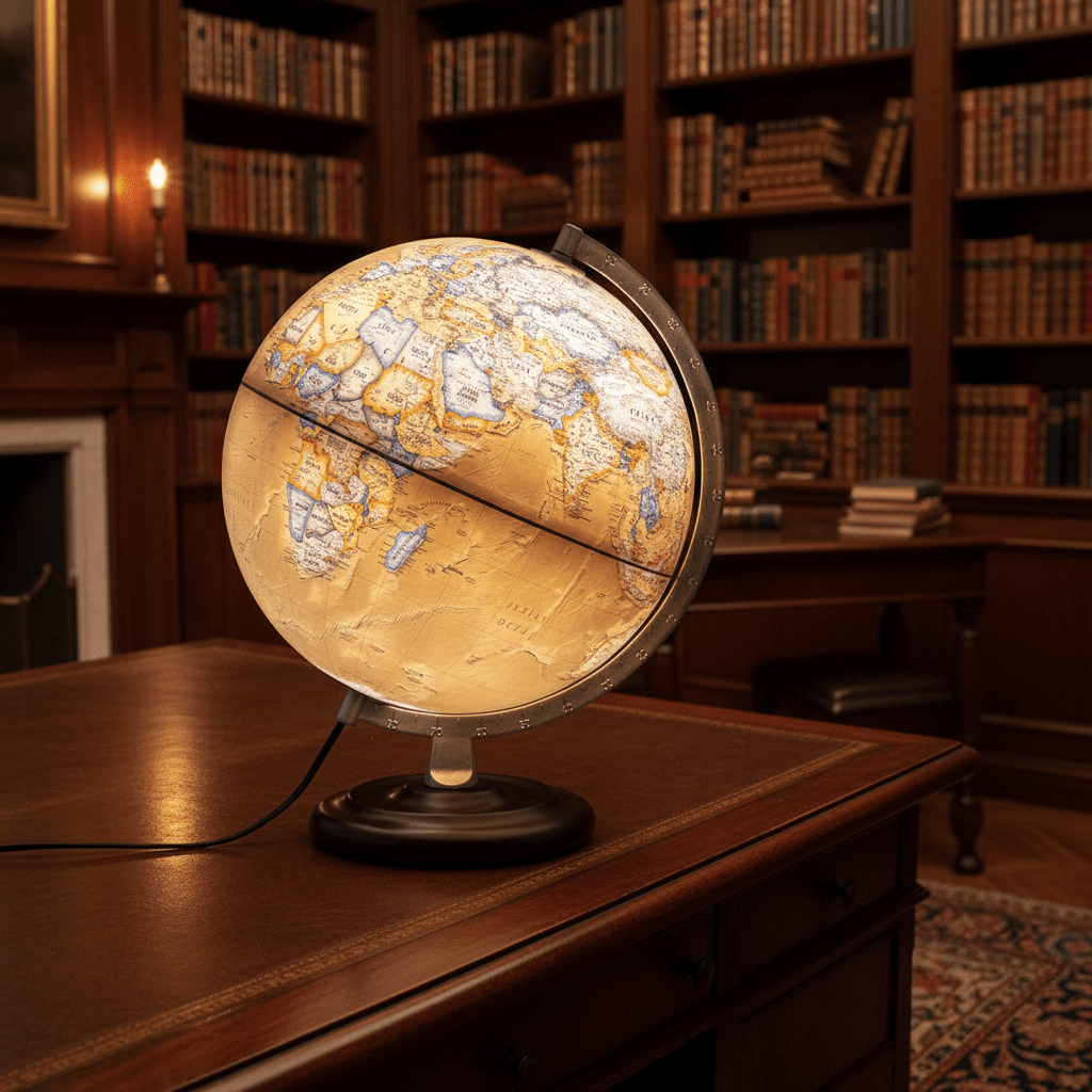 Waypoint Geographic Ambassador Plus 12 - Inch Illuminated Desktop Globe - Desk Globes - GlobeStore.com - WP21007