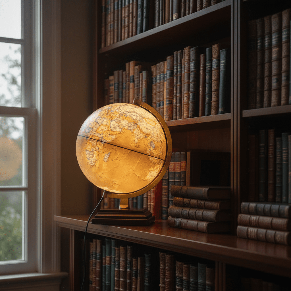 Waypoint Geographic Atlantic Plus 12 - Inch Illuminated Desktop Globe - Desk Globes - GlobeStore.com - WP21014
