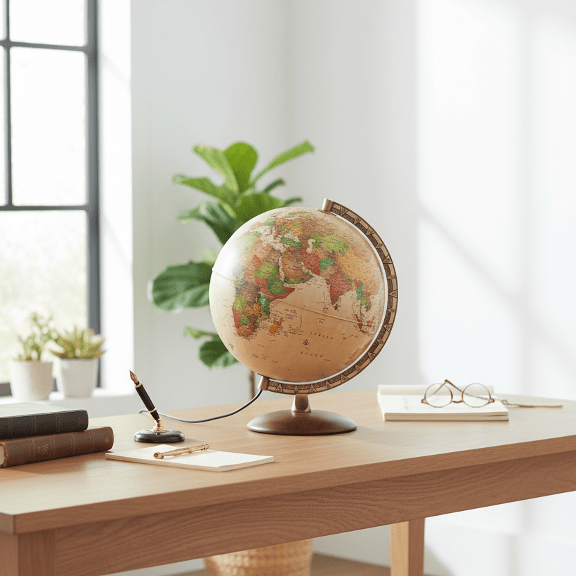 Waypoint Geographic Como 12 - Inch Illuminated Desktop Globe - Desk Globes - GlobeStore.com - WP21102