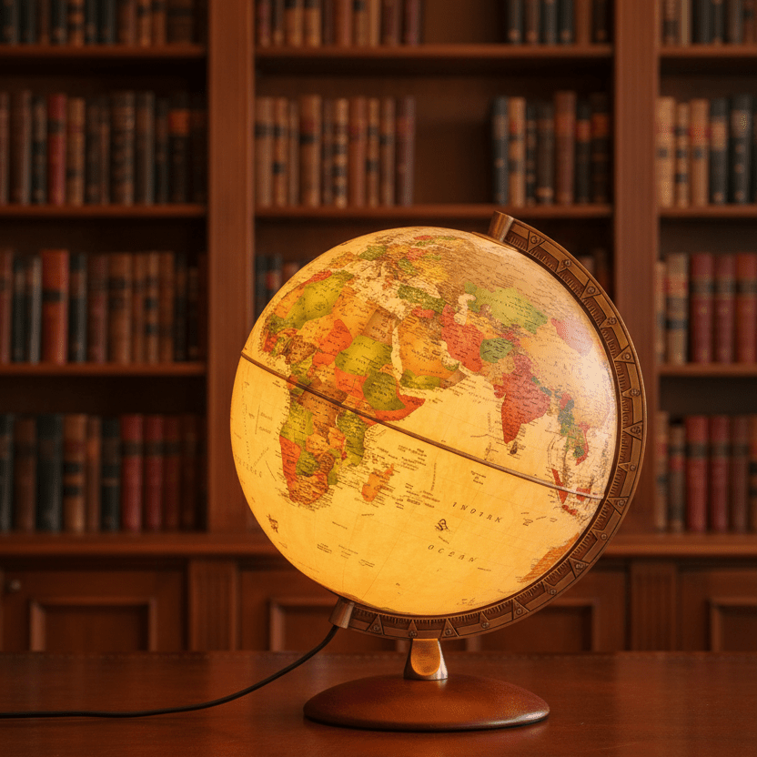 Waypoint Geographic Como 12 - Inch Illuminated Desktop Globe - Desk Globes - GlobeStore.com - WP21102