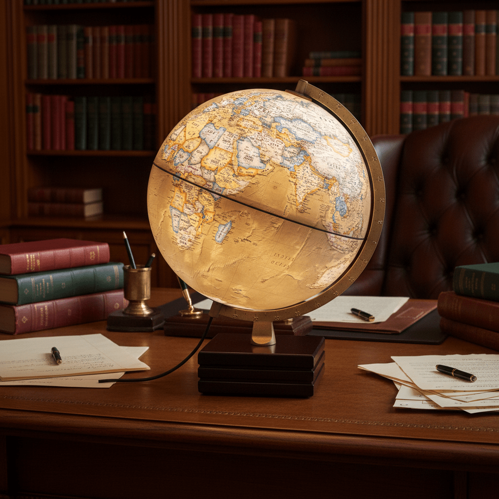Waypoint Geographic Horizon Plus 12 - Inch Illuminated Desktop Globe - Desk Globes - GlobeStore.com - WP21006