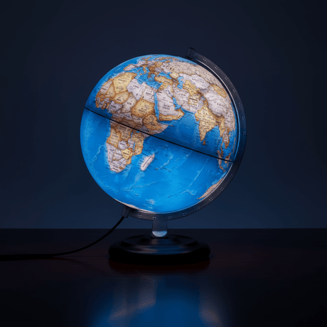 Waypoint Geographic Mariner Plus 12 - Inch Illuminated Desktop Globe - Desk Globes - GlobeStore.com - WP21011