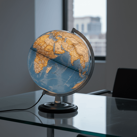 Waypoint Geographic Mariner Plus 12 - Inch Illuminated Desktop Globe - Desk Globes - GlobeStore.com - WP21011