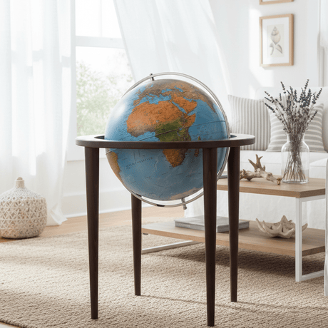 Waypoint Geographic Normandy 16 - Inch Blue Ocean Floor Globe - Floor Globes - GlobeStore.com - WP61114