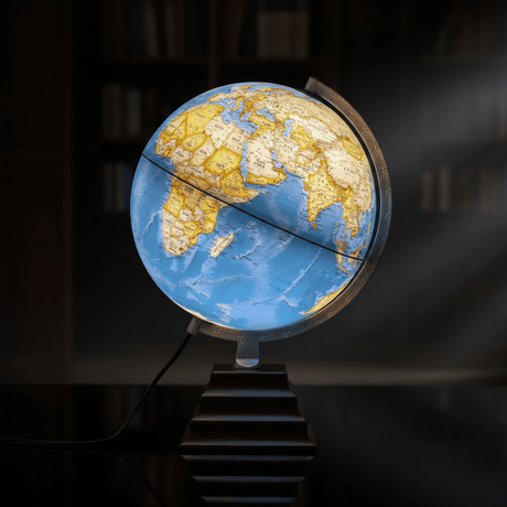 Waypoint Geographic Pacific Plus 12 - Inch Illuminated Desktop Globe - Desk Globes - GlobeStore.com - WP21010