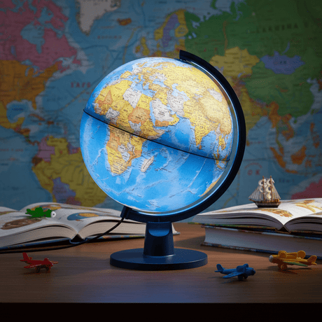 Waypoint Geographic Scout Plus 12 - Inch Illuminated Desktop Globe - Globes for Kids - GlobeStore.com - WP21001